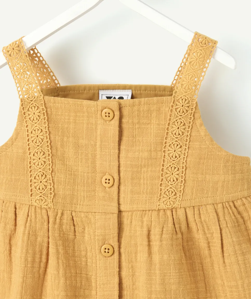 Robe bébé fille moutarde