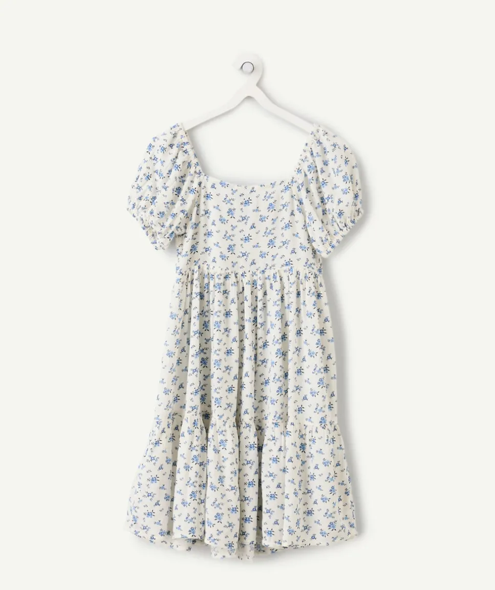 Robe fille ample imprimée à fleurs