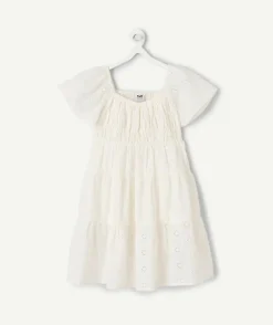Robe fille blanche brodée