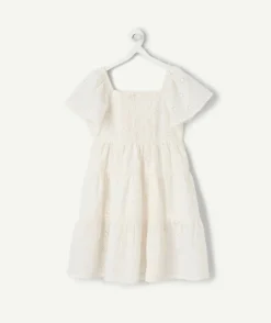 Robe fille blanche brodée