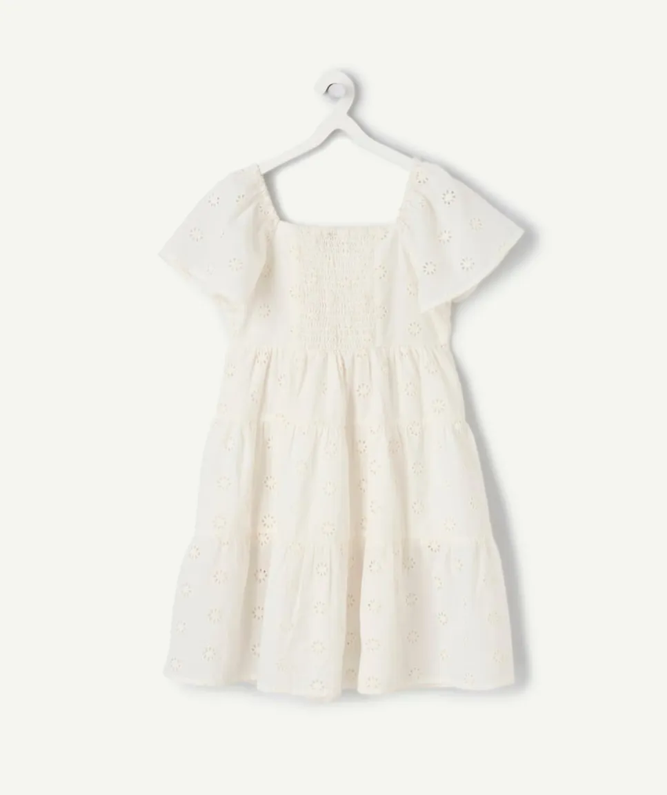 Robe fille blanche brodée