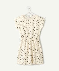 Robe fille blanc à pois
