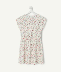 Robe fille droite imprimé floral