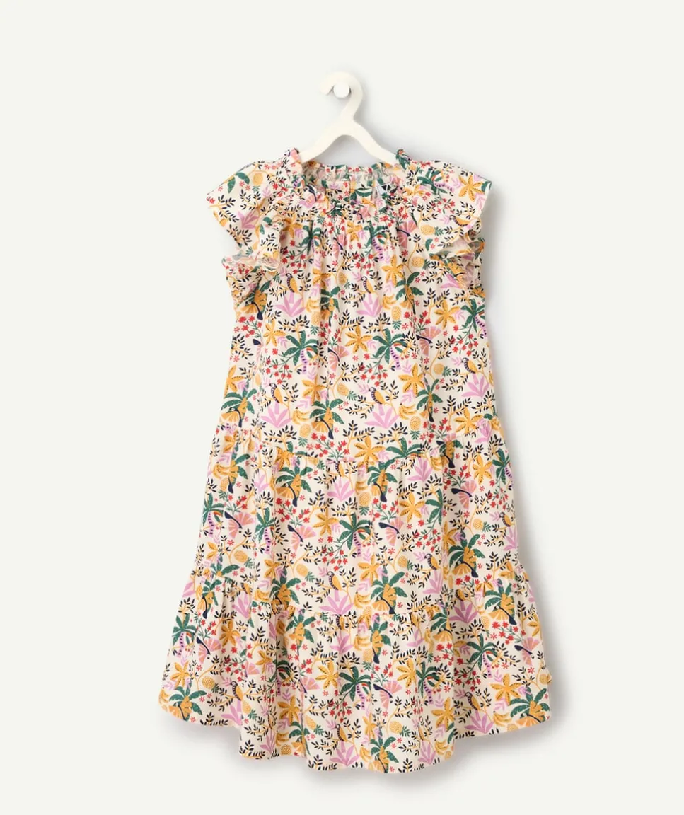 Robe fille imprimé tropical
