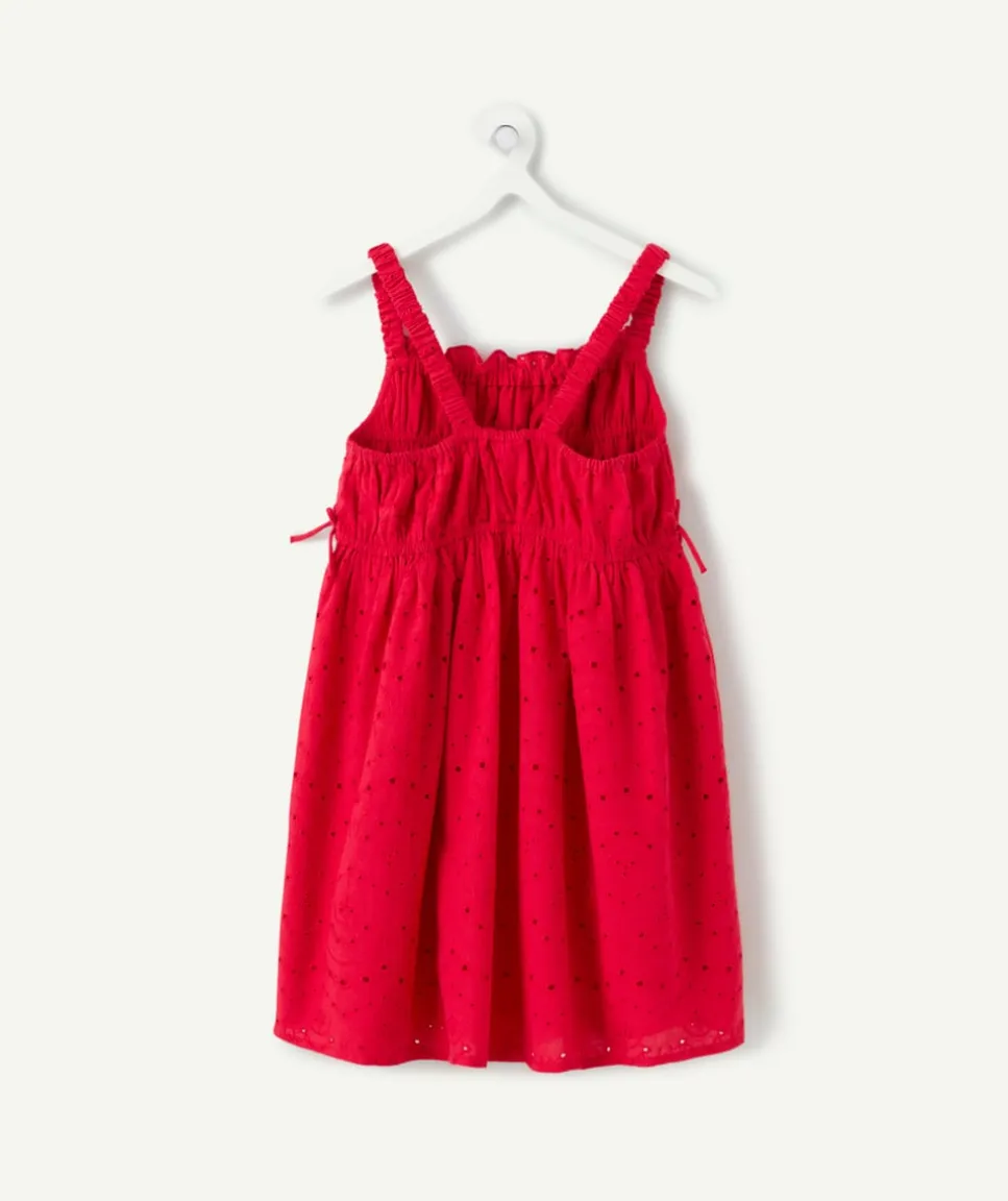 Robe fille rouge à volants