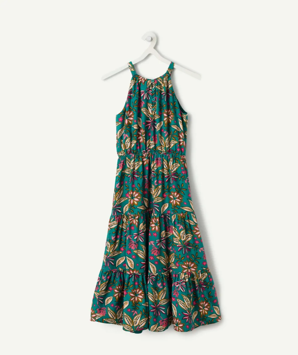 Robe longue imprimé floral pour fille