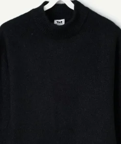 Robe pull fille noire en maille