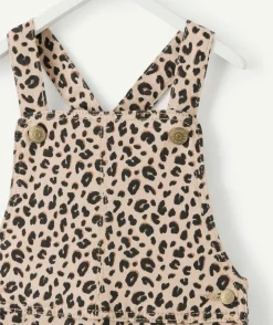Robe salopette bébé fille imprimé léopard