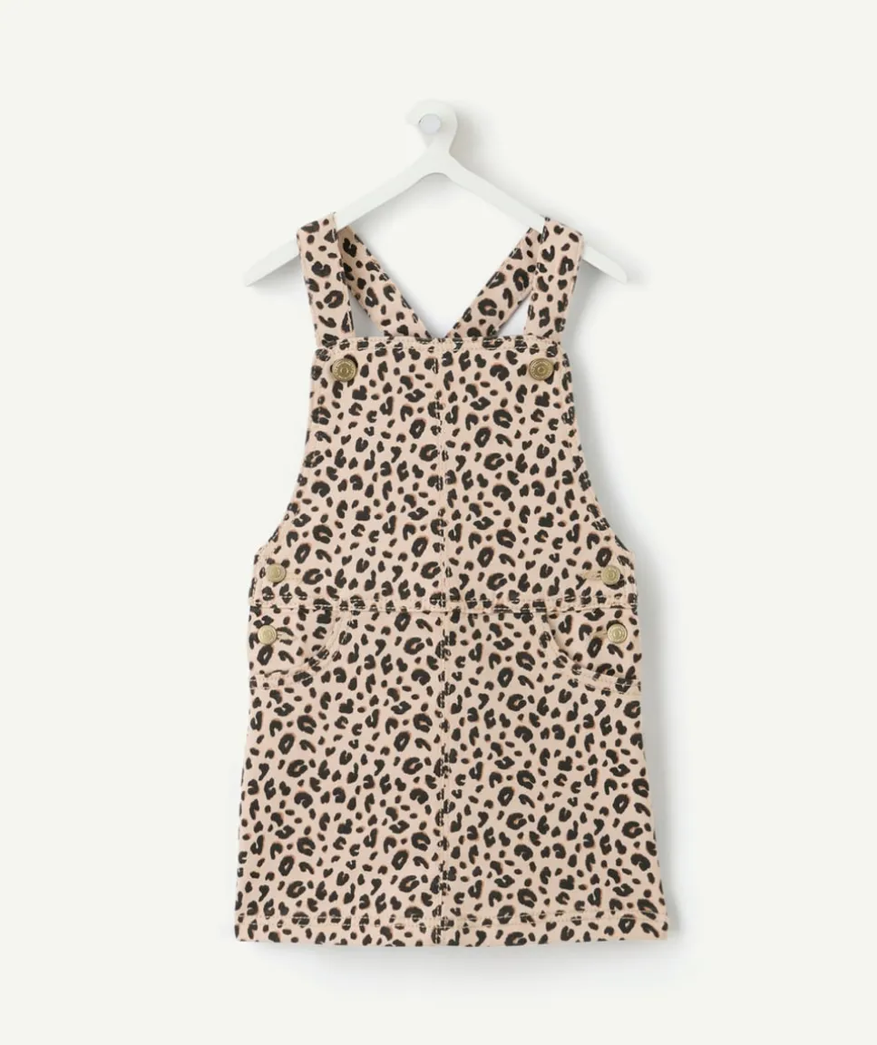 Robe salopette bébé fille imprimé léopard