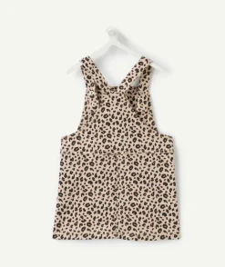 Robe salopette bébé fille imprimé léopard