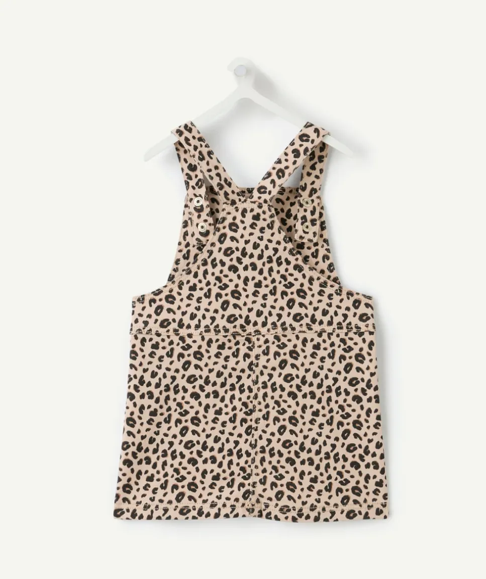 Robe salopette bébé fille imprimé léopard