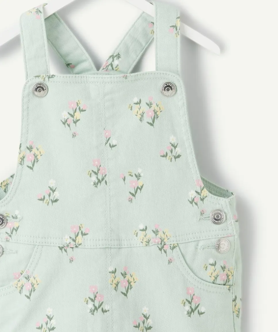 Robe salopette bébé fille imprimé floral