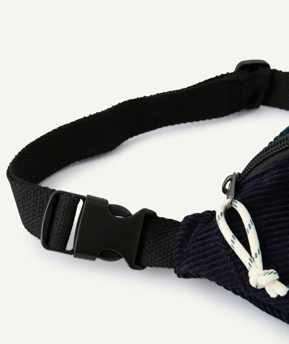 Sac banane garçon velours vert