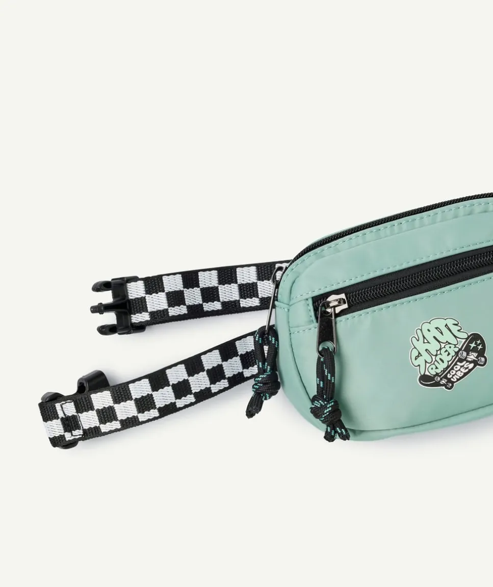 Sac banane garçon vert imprimé