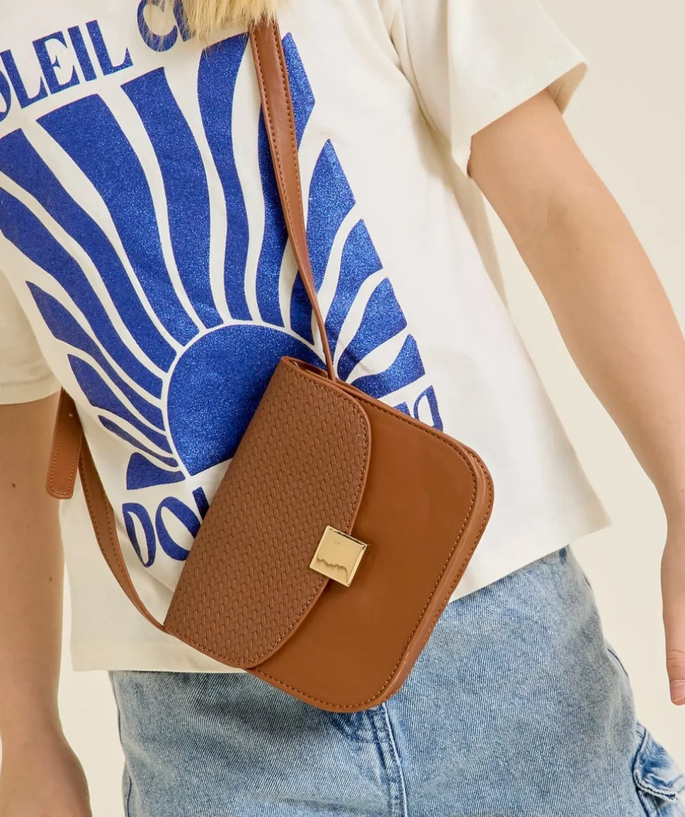 Sac bandoulière fille camel