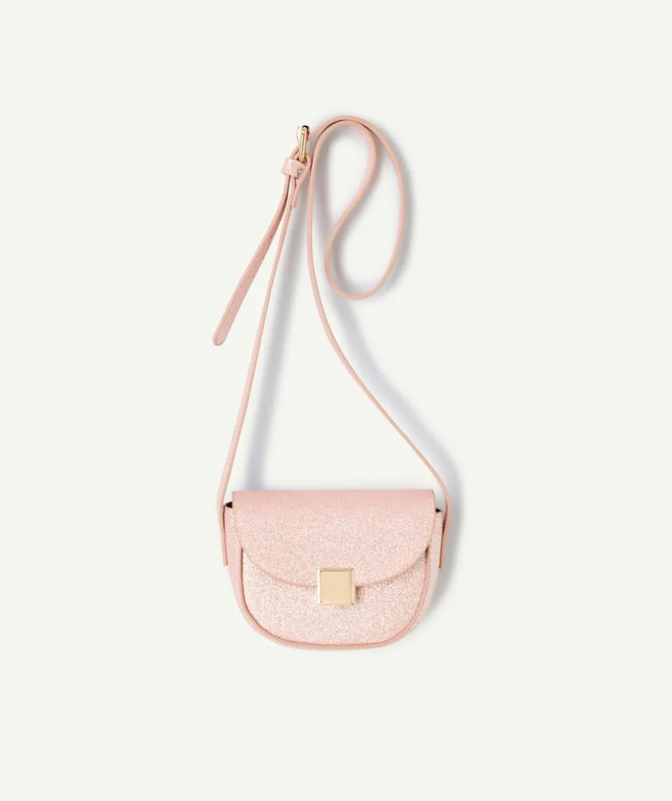 Sac bandoulière fille à paillettes rose