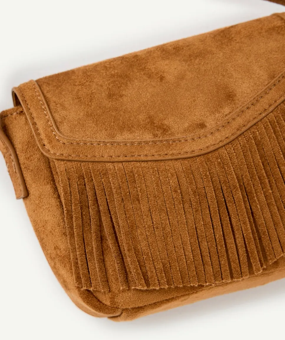 Sac fille camel à franges