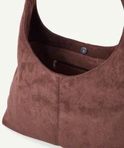 Sac fille marron effet daim