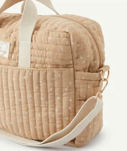 Sac à langer bébé fille matelassé imprimé coeurs