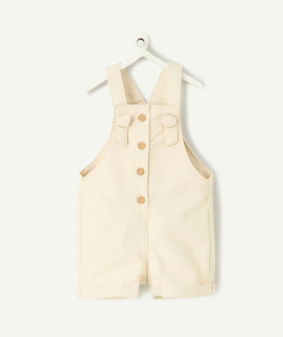 Salopette bébé fille écrue boutonnée
