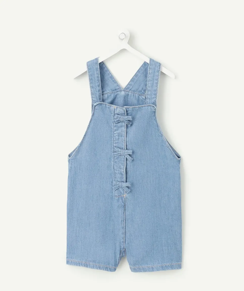 Salopette bébé fille en denim bleu