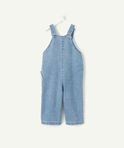 Salopette bébé fille en denim bleu