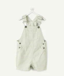 Salopette courte bébé garçon verte