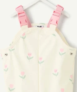 Salopette de pluie bébé fille imprimé fleurs