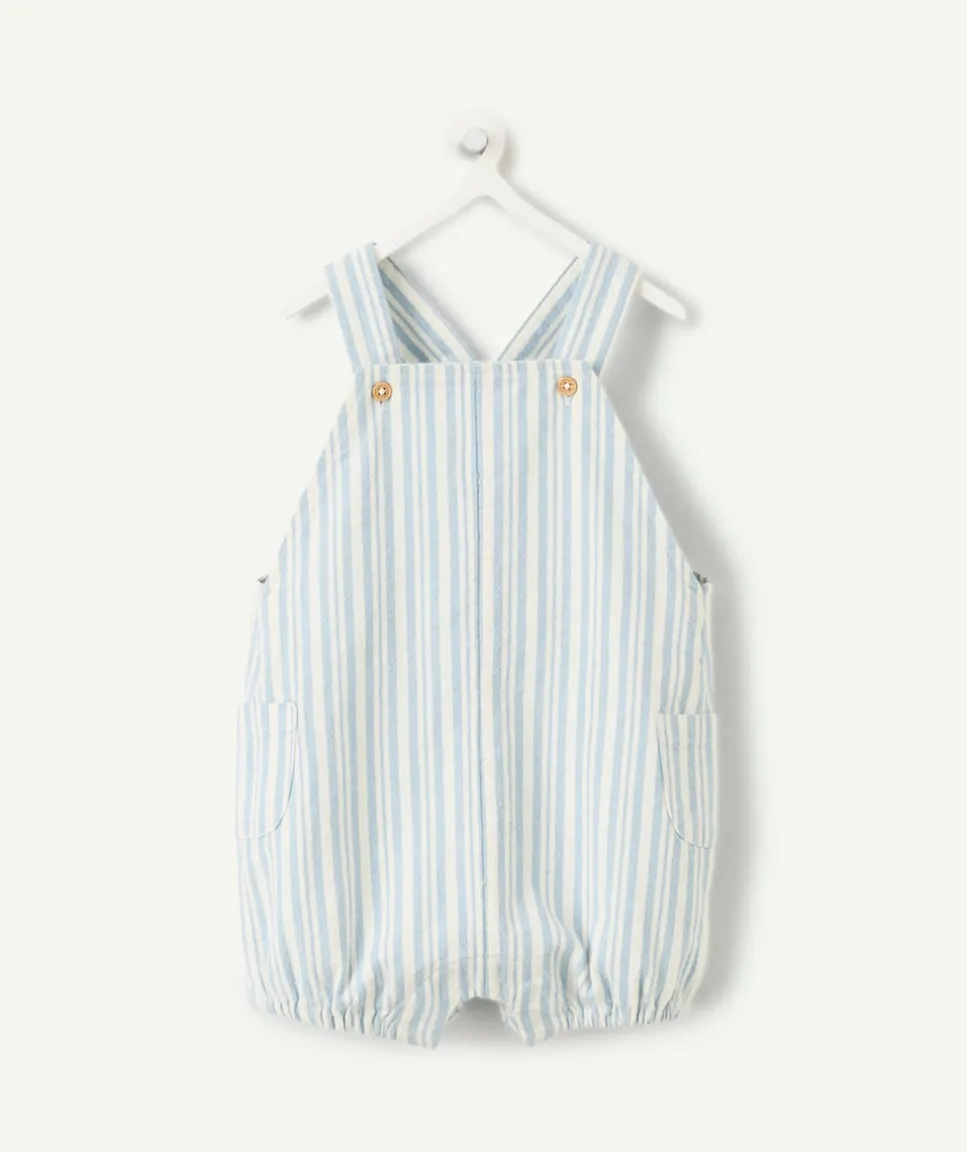 Salopette naissance garçon rayée