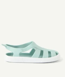 Sandales bébé fille vert menthe souple pour la plage