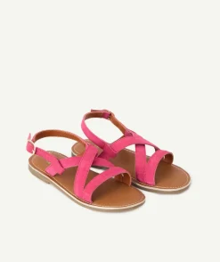 Sandales fille couleur rose à brides