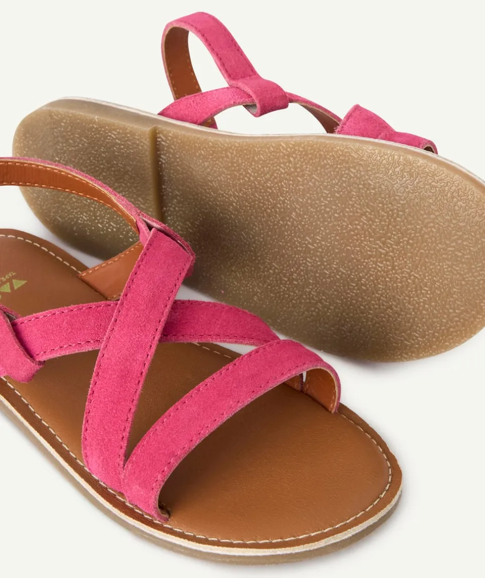 Sandales fille couleur rose à brides