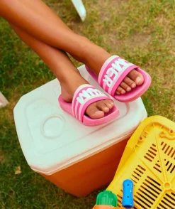 Sandales fille rose imprimé