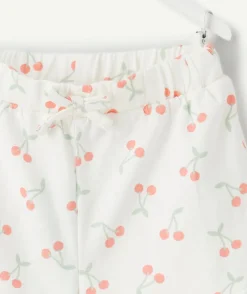 Short bébé fille imprimé cerises blanc