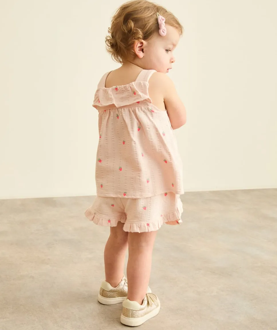 Short bébé fille imprimé fraises