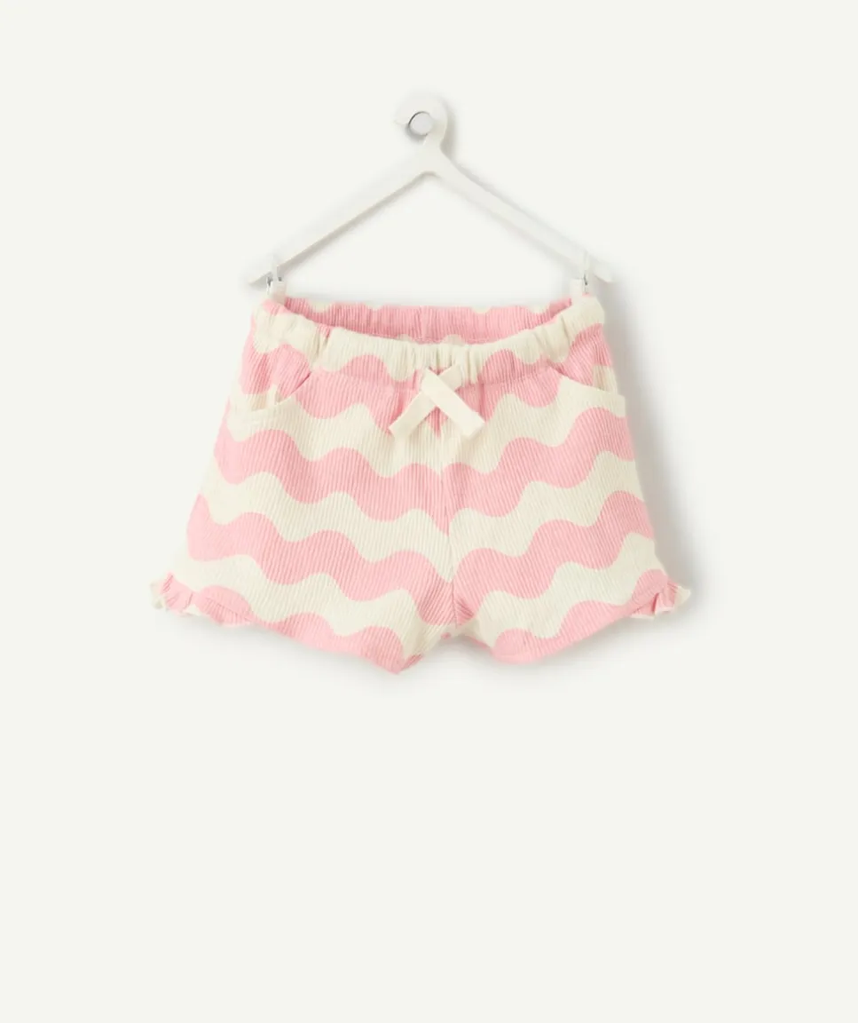 Short bébé fille rayé rose