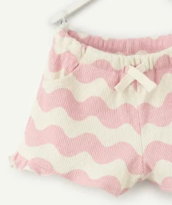 Short bébé fille rayé rose