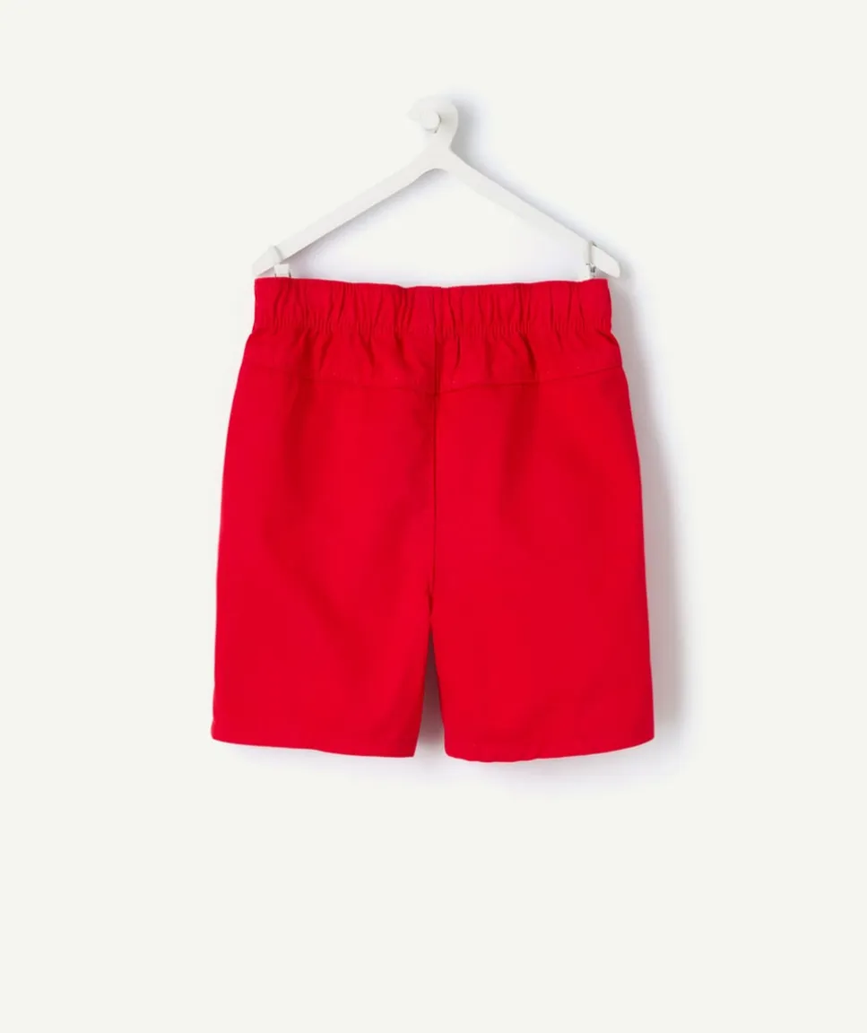 Short bébé garçon coton rouge uni