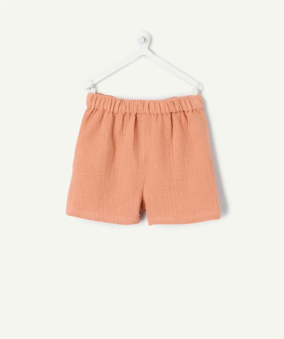 Short bébé garçon coton terracotta