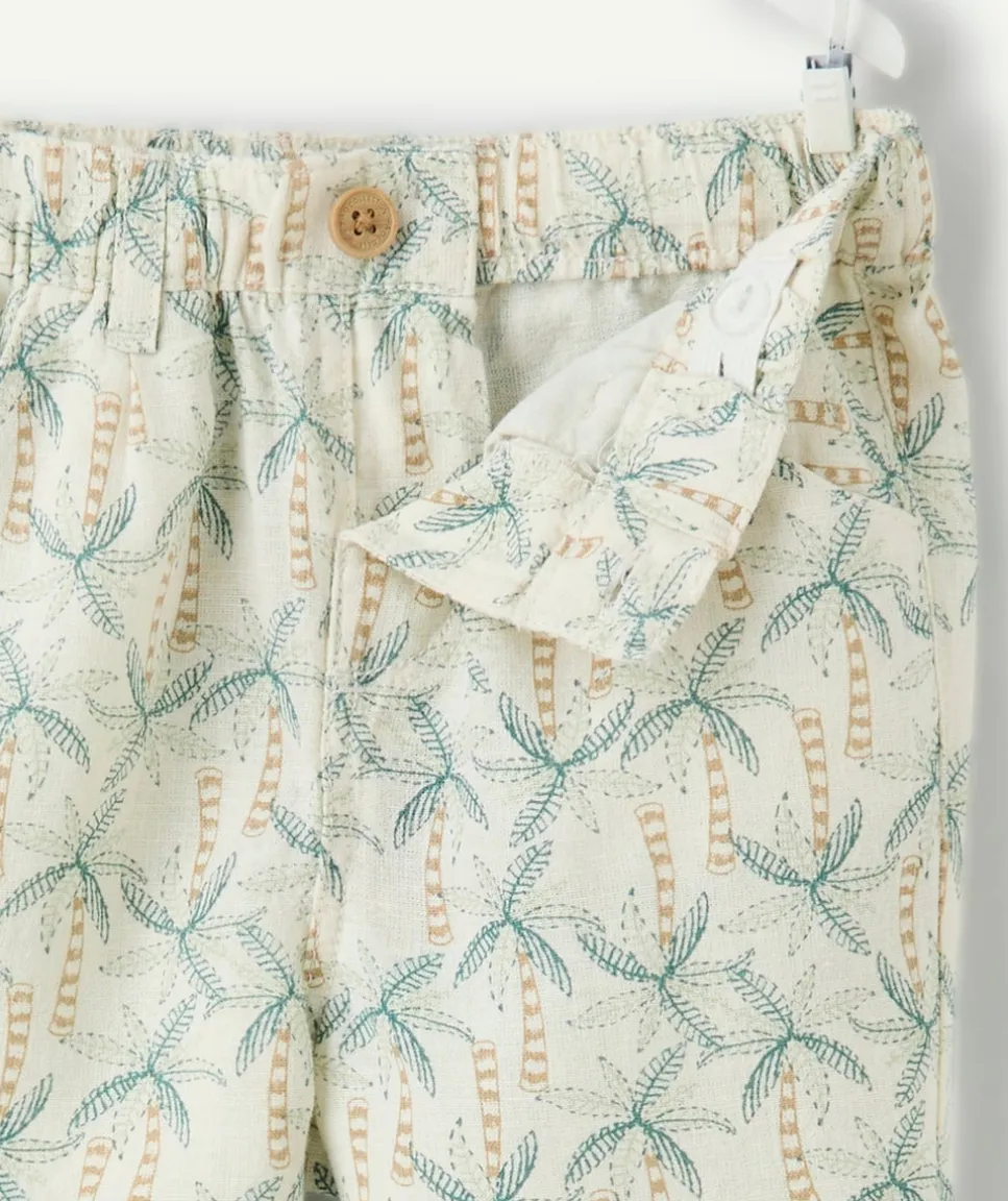 Short bébé garçon imprimé palmiers