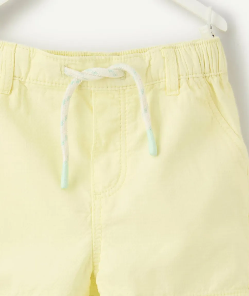 Short bébé garçon jaune à cordon