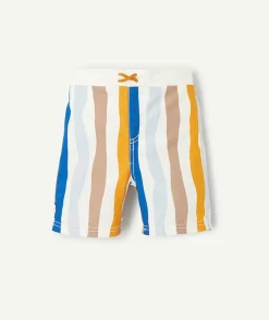 Short de bain bébé garçon avec rayures colorées