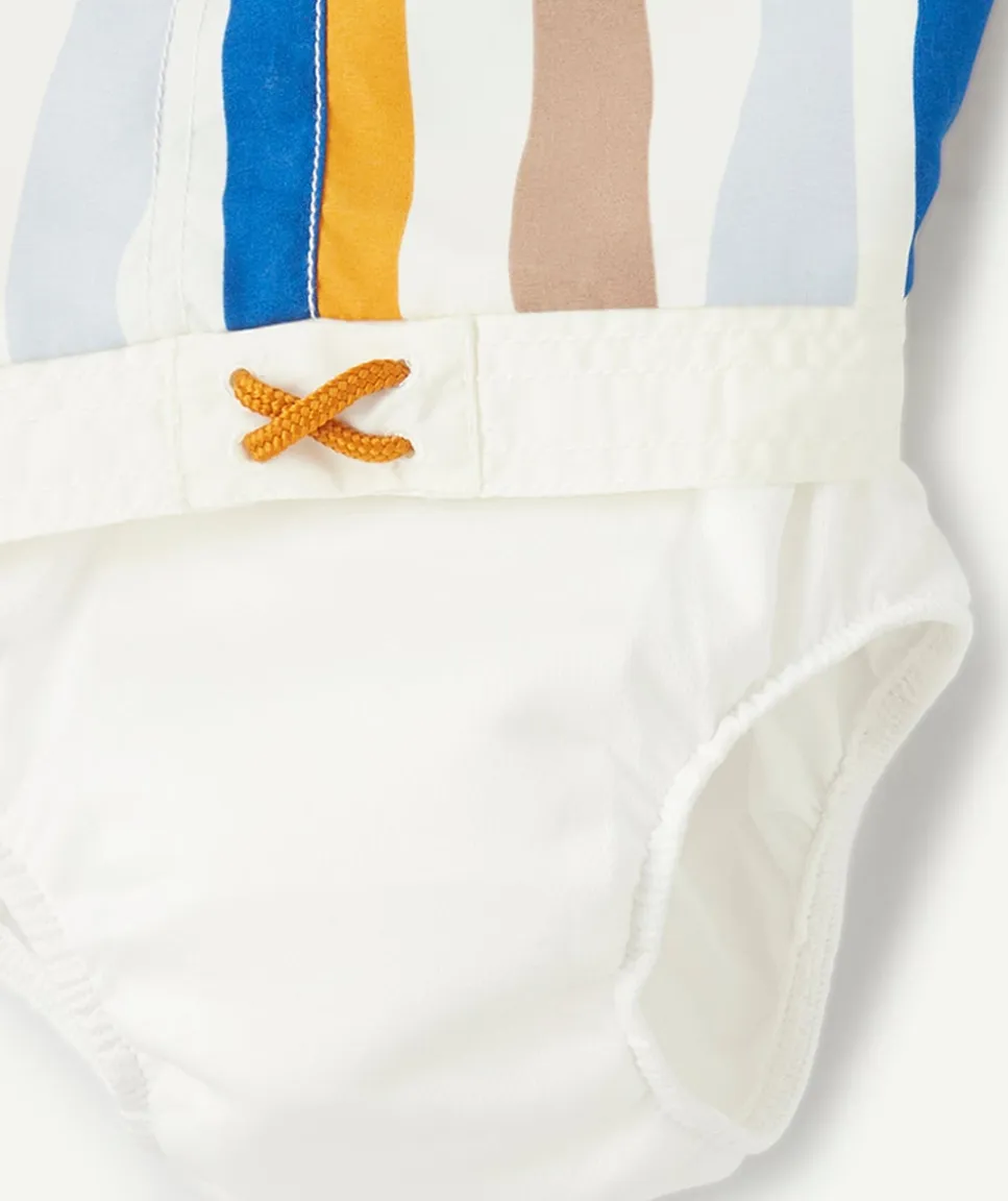 Short de bain bébé garçon avec rayures colorées