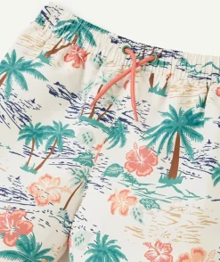 Short de bain garçon imprimé tropical