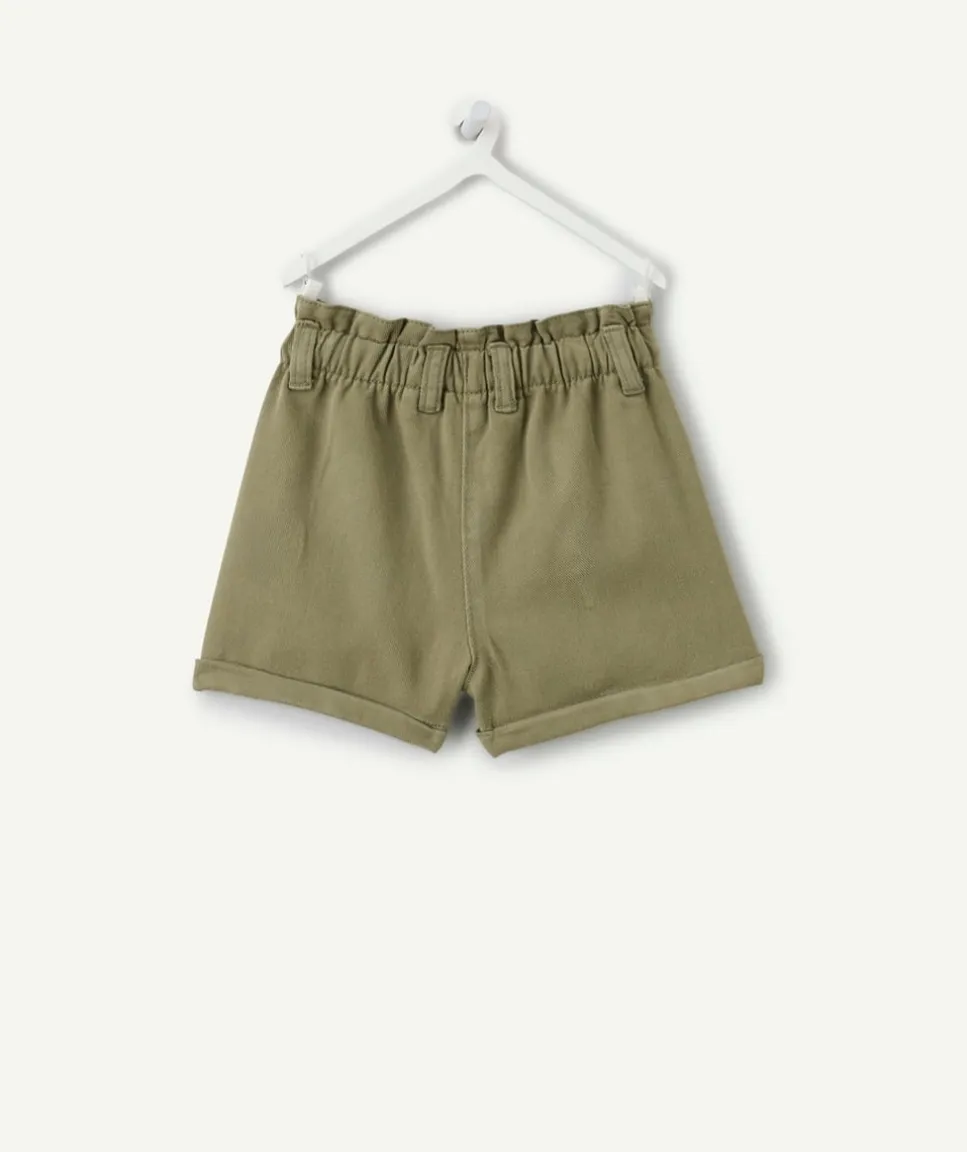 Short droit bébé fille kaki