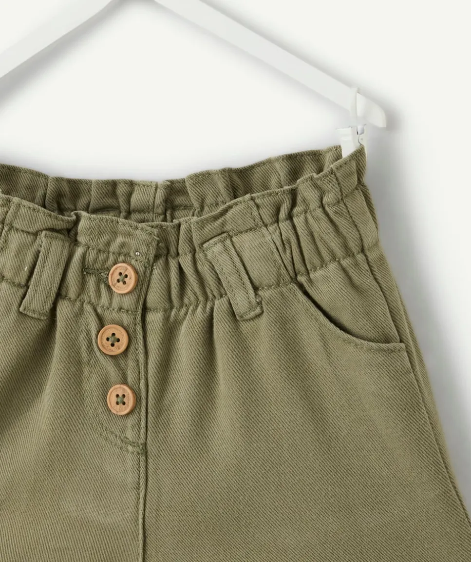 Short droit bébé fille kaki