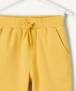 Short en coton garçon jaune