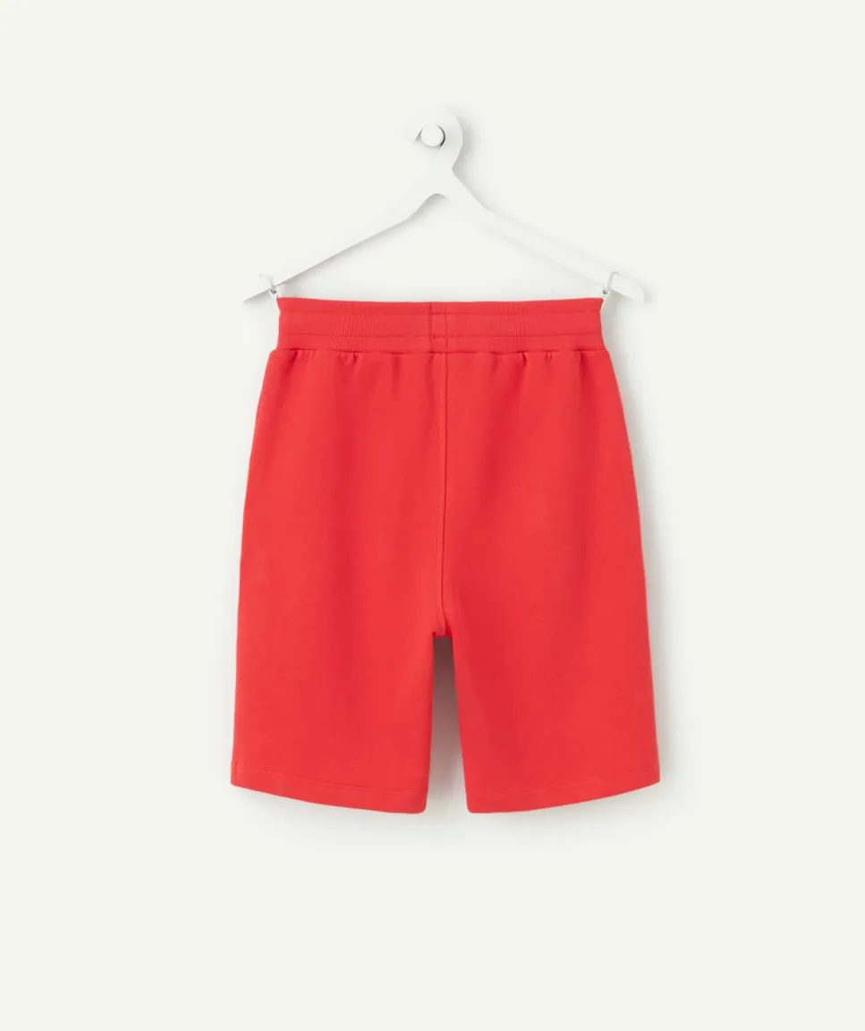 Short en coton garçon rouge