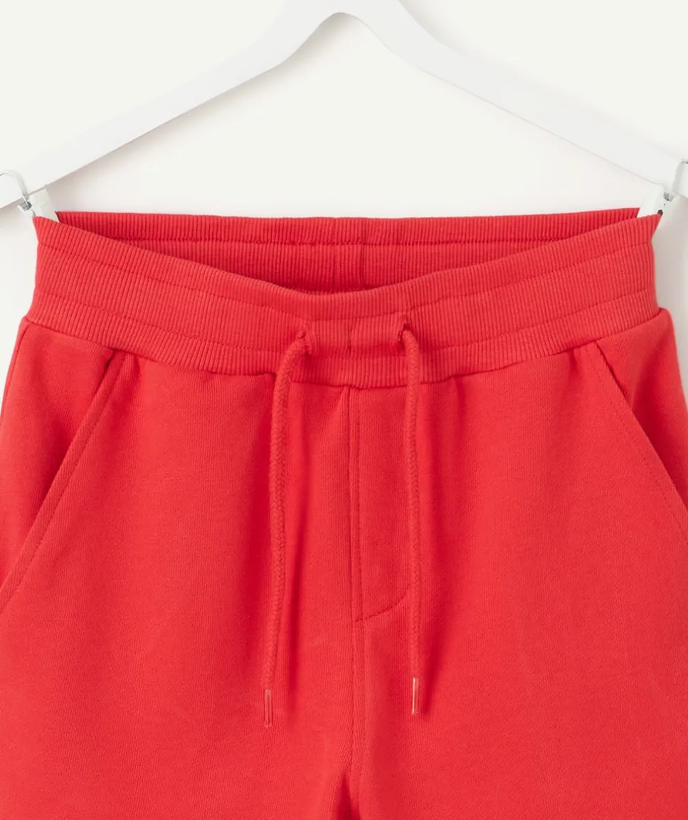 Short en coton garçon rouge