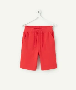 Short en coton garçon rouge